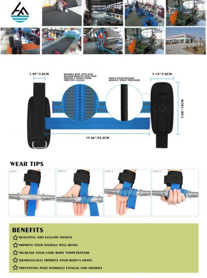 Cotton Lifting Strap Crossfit Wrist Support With Weight Lifting Belt