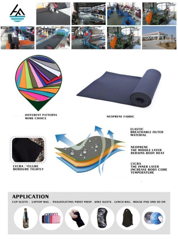 1 Inch Thin Neoprene Sheet , Reinforced Rubber Sheet With Polyester Fabric
