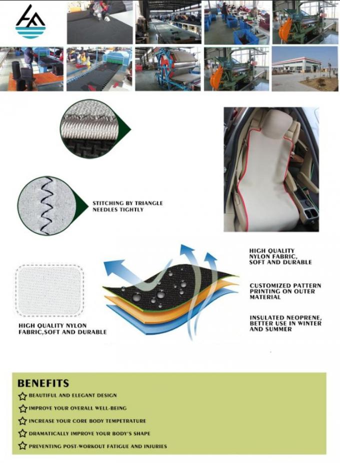 Foam Universal Neoprene Seat Cover , Neoprene Car Seat Covers Polyester Fabric