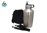Black Printed Zipper Neoprene Can Sleeve Washable Cup Cooler Bag