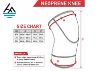 Red Black Neoprene Knee Sleeve , 7mm Stiff Elbow Brace For Weightlifting