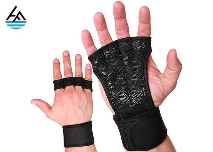Waterproof Neoprene Weightlifting Wrist Wrap With Leather Hand Grip