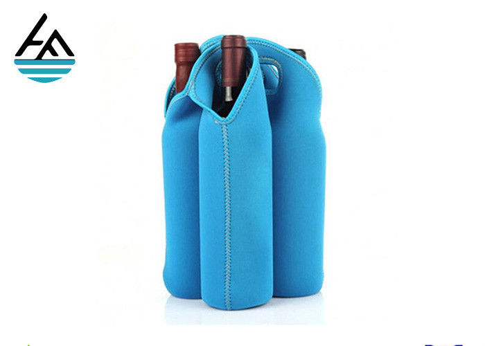4 Bottle Bottle Cooler Bag Neoprene Wine Bottle Holder Eco - Friendly Material