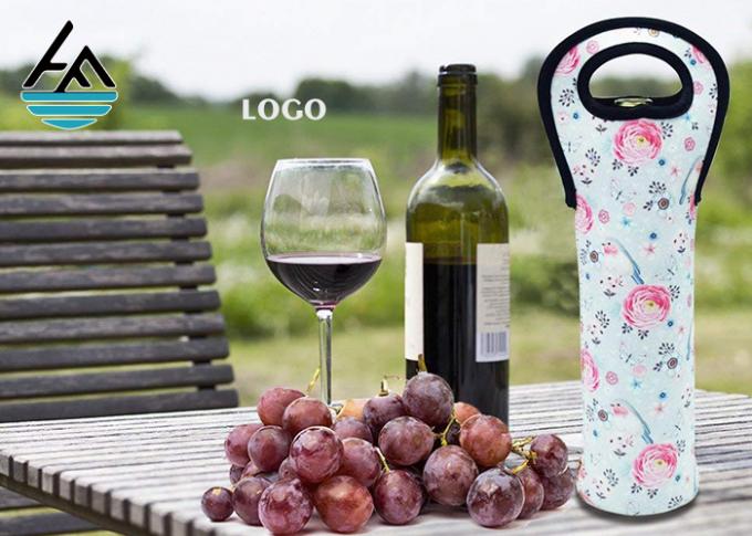 Pattern Printing Bottle Cooler Bag 3 Thickness Wine Bottle Carriers Totes