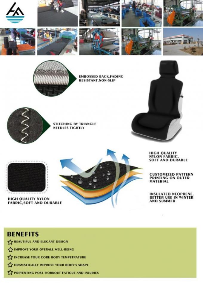 Fashionable Black Custom Fit Neoprene Seat Cover Riangle Needle Technics
