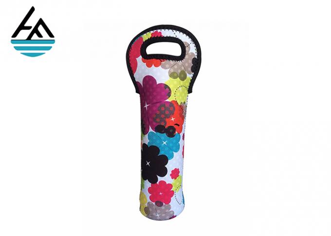 Windproof Pink Bottle Cooler Bag Durable Neoprene Water Bottle Carrier