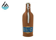 Thin Bottle Cooler Bag , Neoprene Sleeve Bottle With Nylon Zipper