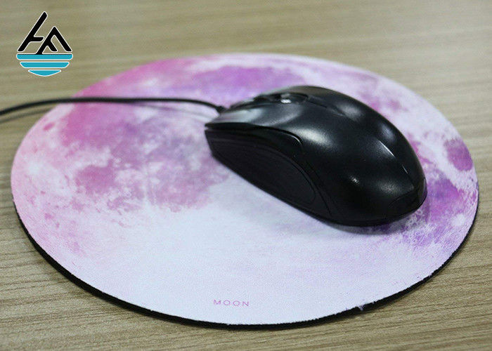 Cool Printed Round Mouse Pad  , Thin Mouse Mat Stitched Frame 2-5 mm Thickness