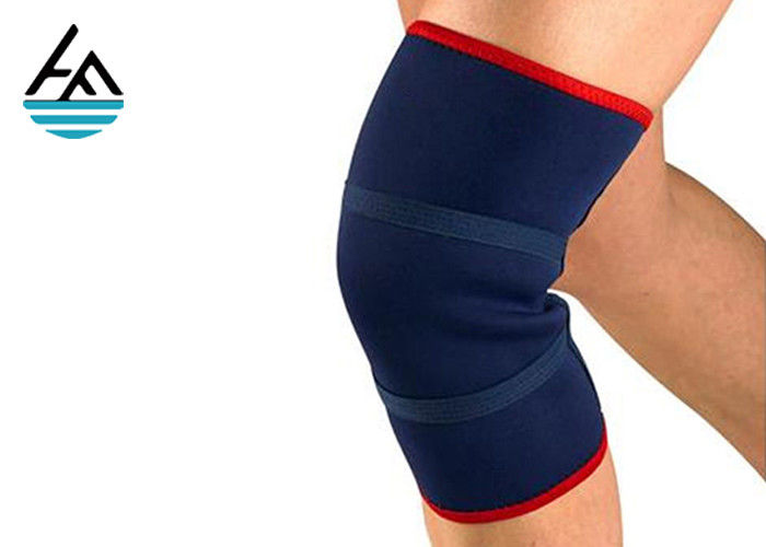 Weightlifting 7mm Neoprene Knee Sleeves , Powerlifting Knee Support For Squats