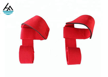 China Red Weightlifting Wrist Wrap With Thumb Loop , Wrist Support Straps Bodybuilding factory