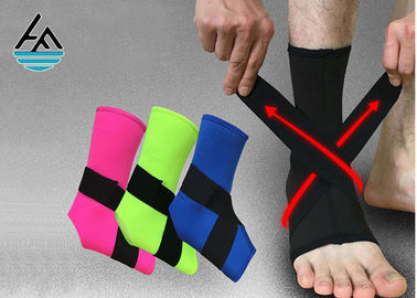 China Waterproof Black Elastic Ankle Support With Steel Plate 100% Nylon Hook factory